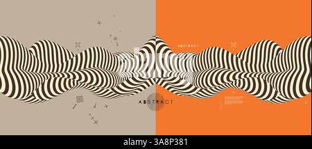 Abstract 3D geometrical background. Vector illustration. Stock Vector
