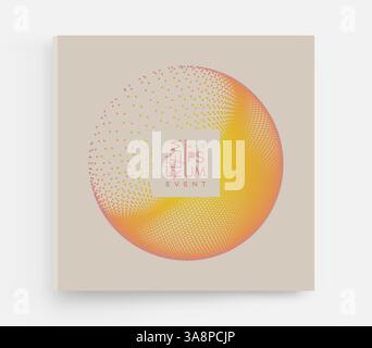 The sphere consisting of points. Global digital connections. Technology concept. Array with dynamic particles. 3D grid design. Vector illustration for Stock Vector