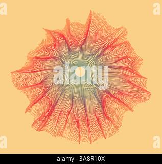 Abstract science or technology background. Array with dynamic particles. Vector illustration. Stock Vector