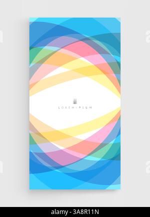 Colorful transporent crossed lines. Abstract background with dynamic effect. 3d vector illustration for brochure, banner, flyer or presentation. Stock Vector
