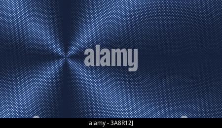 Fading pattern of solid circle dots. Wavy dotted background. 3d vector illustration with particles. Stock Vector
