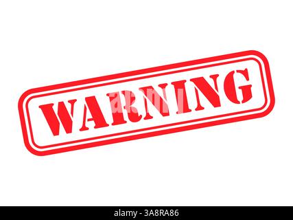 Warning stamp symbol, label sticker sign button, text banner vector illustration . Stock Vector
