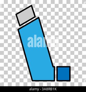 Asthma inhaler design icon, medicine health care sign, graphic vector illustration . Stock Vector