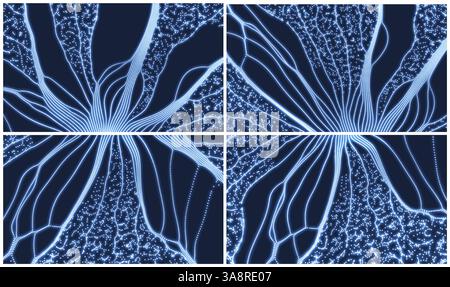 Array with dynamic emitted particles. 3d technology style. Abstract background. Vector illustration. Stock Vector