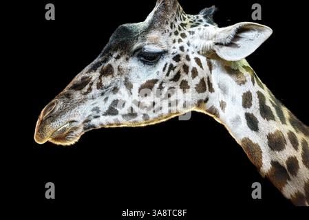 Close-up of giraffe animal head Stock Photo