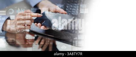 Data Analytics and Business Intelligence Dashboard Concept. Stock Photo