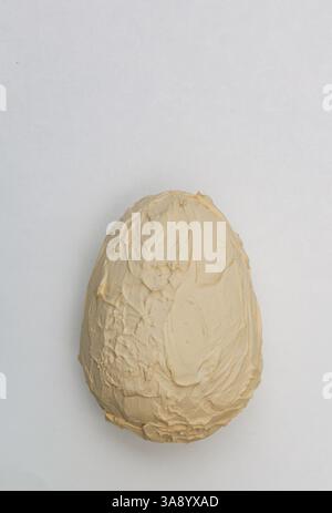 Close-up of homemade Easter egg. Stock Photo