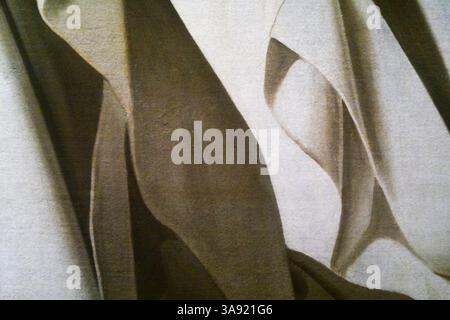 Detail from La Virgen de las Cuevas painting bySpanish Baroque painter Francisco Zurbaran in the Bellas Artes museum of Seville, Spain Stock Photo