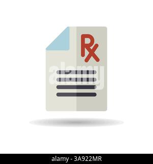 Medical prescription Rx sign vector icon. Medicine and healthcare, medical support sign. Graph symbol for medical web site and apps design, logo, app, Stock Vector