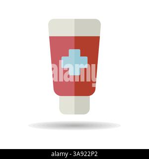 Ointment cream tube medicine isolated vector icon. Medicine and medical support sign. Graph symbol for medical web site and apps design, logo, app, UI Stock Vector
