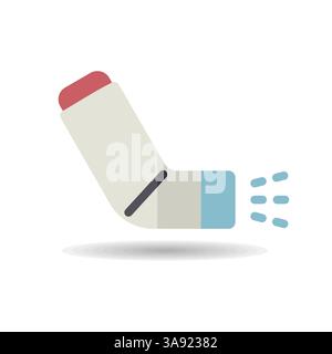 Asthma inhaler vector isolated  icon. Medicine and healthcare, medical support sign. Graph symbol for medical web site and apps design, logo, app, UI Stock Vector