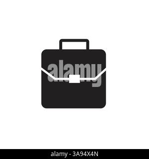 Flat briefcase icon symbol vector Illustration. Stock Vector