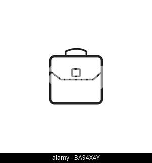 Briefcase icon in flat style with background. Stock Vector