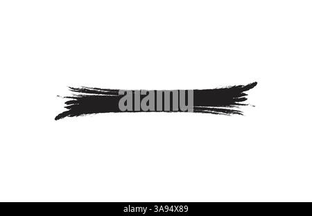 Grunge badge brush, hand drawn black sticker. Stock Vector