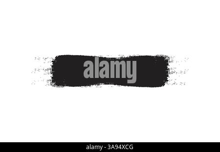 Grunge badge brush, hand drawn black sticker. Stock Vector