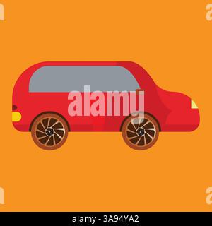 Flat car icon symbol vector Illustration. Stock Vector