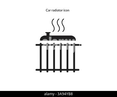 Car radiator icon. Trendy car radiator logo concept on white background from car parts collection. Stock Vector
