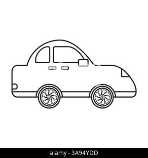 Flat car icon symbol vector Illustration. Stock Vector