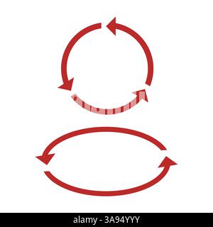 circular arrows vector icon ,in trendy flat style isolated on grey background. Stock Vector