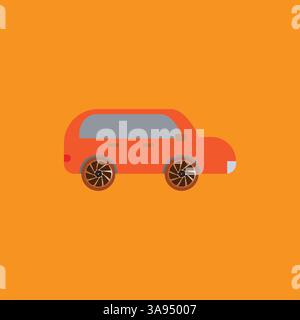 Flat car icon symbol vector Illustration. Stock Vector