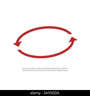 circular arrows vector icon ,in trendy flat style isolated on grey background. Stock Vector