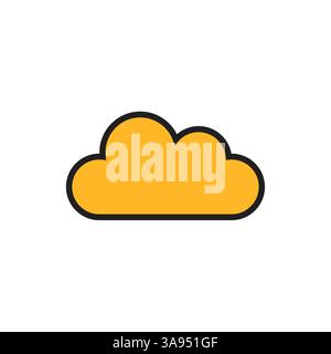Flat cloud icon symbol vector Illustration Stock Vector