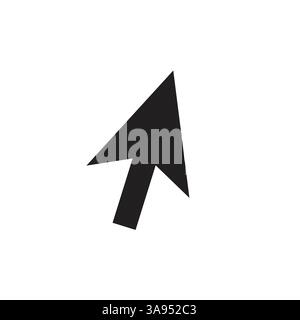 Computer mouse icon, click pointer cursor arrow flat vector icon for apps and websites. Stock Vector