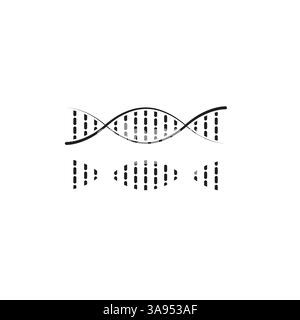 Vector dark grey dna helix icon Stock Vector
