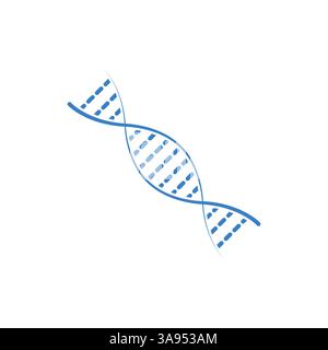 Dna black vector icon. Simple glyph symbol. Stock Vector