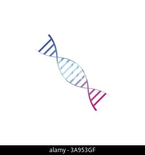 Dna black vector icon. Simple glyph symbol. Stock Vector