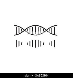 Vector dark grey dna helix icon Stock Vector