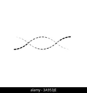 Vector dark grey dna helix icon Stock Vector
