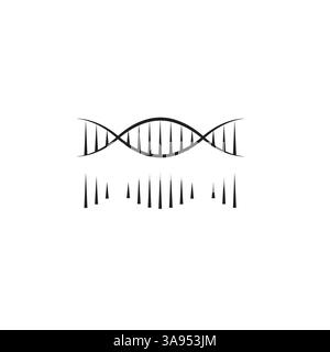 Vector dark grey dna helix icon Stock Vector