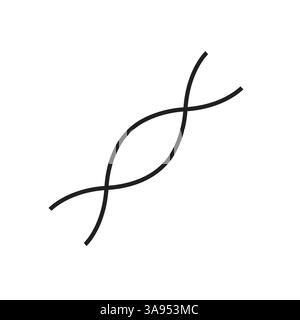 Vector dark grey dna helix icon Stock Vector