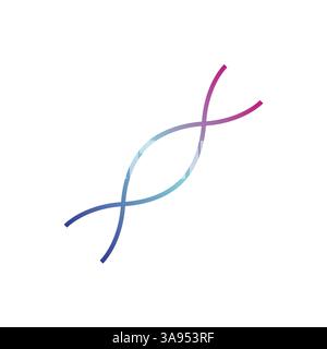 Dna black vector icon. Simple glyph symbol. Stock Vector