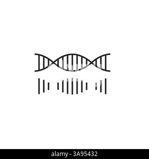 Vector dark grey dna helix icon Stock Vector