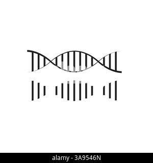 Vector dark grey dna helix icon Stock Vector