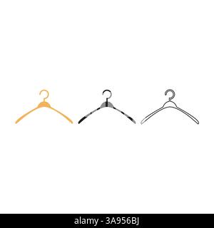 Hanger Icon in trendy flat style isolated on grey background. Stock Vector