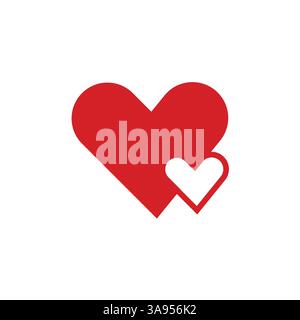 Heart icon in trendy flat design. Stock Vector