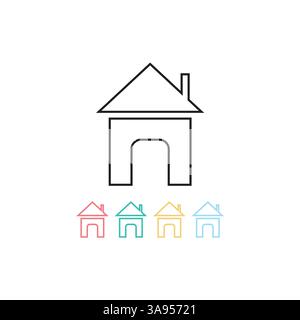 home icon ,vector on white background. Stock Vector