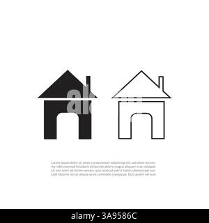 home icon ,vector on white background. Stock Vector