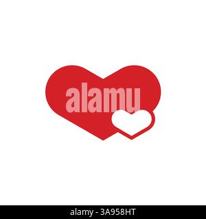 Heart icon in trendy flat design. Stock Vector