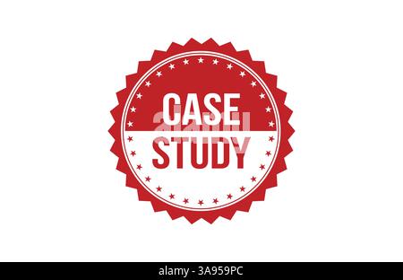 Case study red ribbon label banner. Open available now sign or Case study tag. Stock Vector