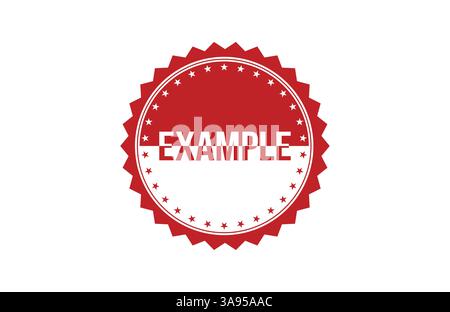 Red banner Example on white background. Stock Vector