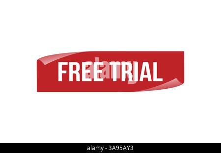 Red banner free quote on white background. Stock Vector