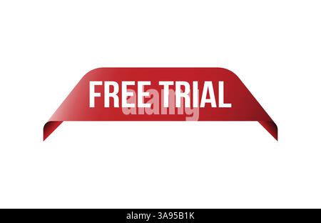 Red banner free quote on white background. Stock Vector