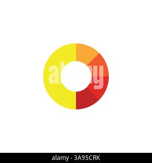 Pie chart icon flat vector illustration. Stock Vector
