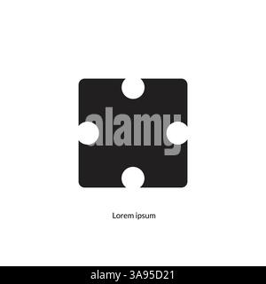 puzzle vector icon, vector on white background. Stock Vector