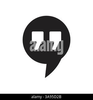 Quote icon, vector best flat icon. Stock Vector
