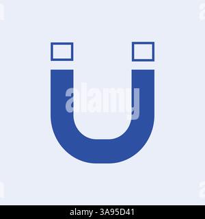 Flat magnet icon symbol vector Illustration. Stock Vector